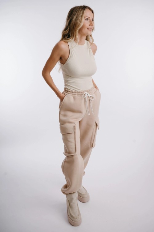 Sweatpants beige NUTTY LATTE