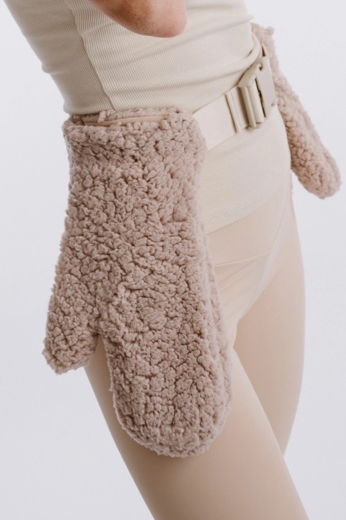 Handschuhe beige 2in1 SLEEK&FLUFFY