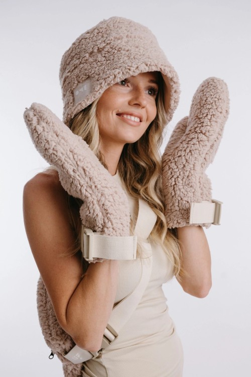 Handschuhe beige 2in1 SLEEK&FLUFFY