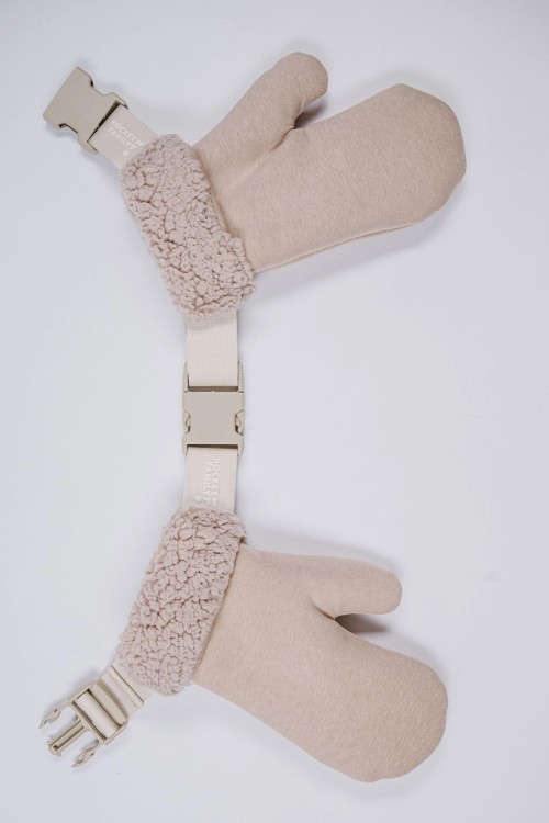 Handschuhe beige 2in1 SLEEK&FLUFFY