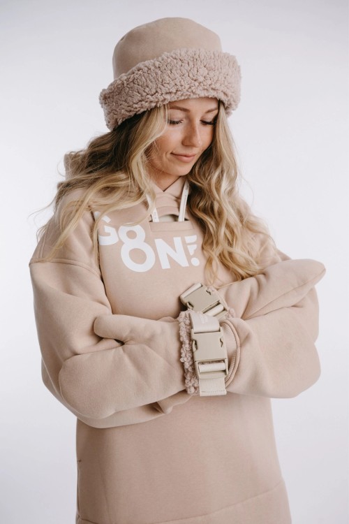 Handschuhe beige 2in1 SLEEK&FLUFFY