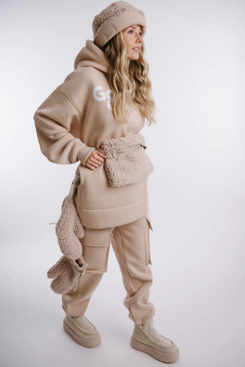 Handschuhe beige 2in1 SLEEK&FLUFFY