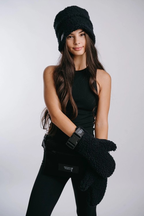 Handschuhe schwarz 2in1 SLEEK&FLUFFY